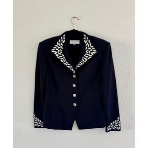 ST JOHN EVENING‎ Black Suit Women's Size 8